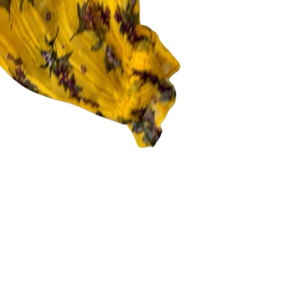 Sundance Small Floral Dreams Blouse Top Boho Yellow Gold Tassels Womens - Picture 10 of 15